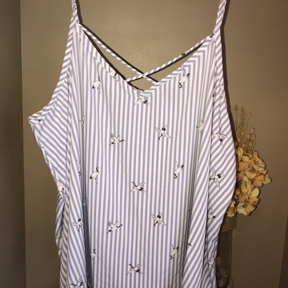 Torrid lavender striped crane cami